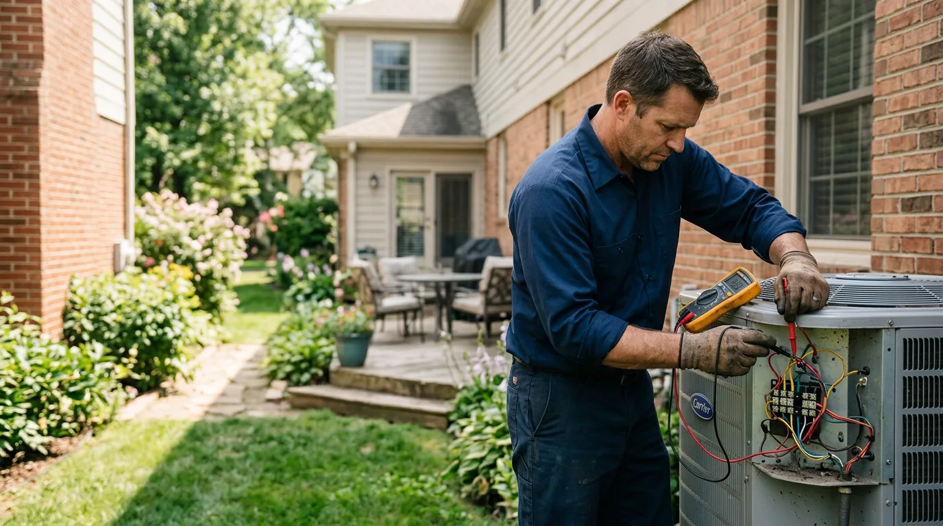HVAC technician working near Mansfield, TN